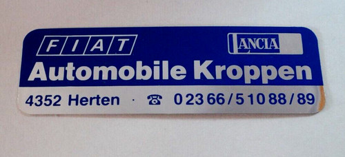 Werbe aufkleber fiat lancia - werbe-aufkleber,