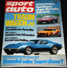 Sport Auto 09/78 Opel Monza C