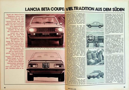 Sport auto 1974 lancia - auto,