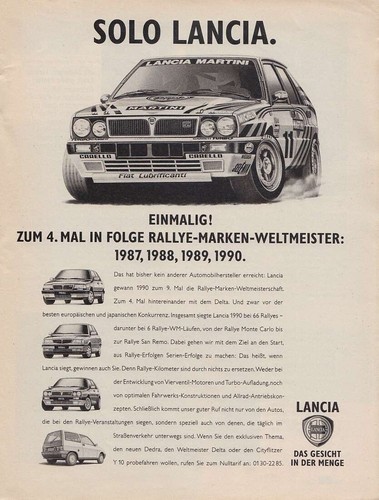 Lancia automobile reklame - lancia,